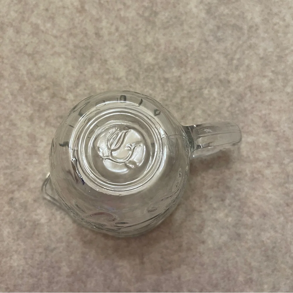 Princess House Vintage Fantasia Crystal Clear Creamer & Sugar Bowl with Lid Set